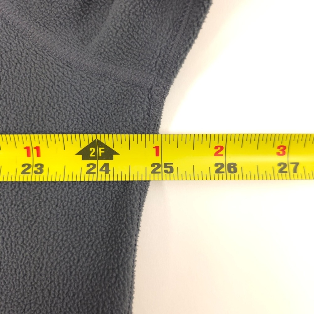 Peter Millar Mens Fleece Pullover 1/4 Zip XL Grey Navy Trim Kangaroo Pocket - Picture 11 of 13